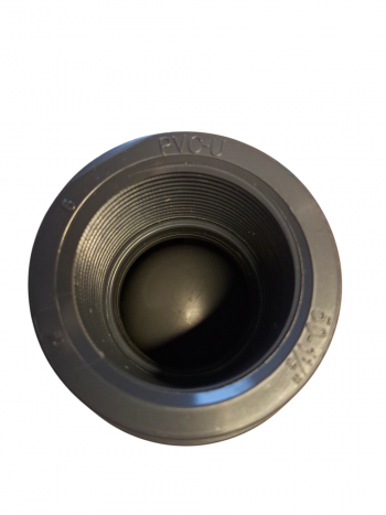 Preview: PVC-U Kugelrückschlagventil mit Innengewinde 10 bar - (1/2" x 1/2")  - EPDM Dichtung